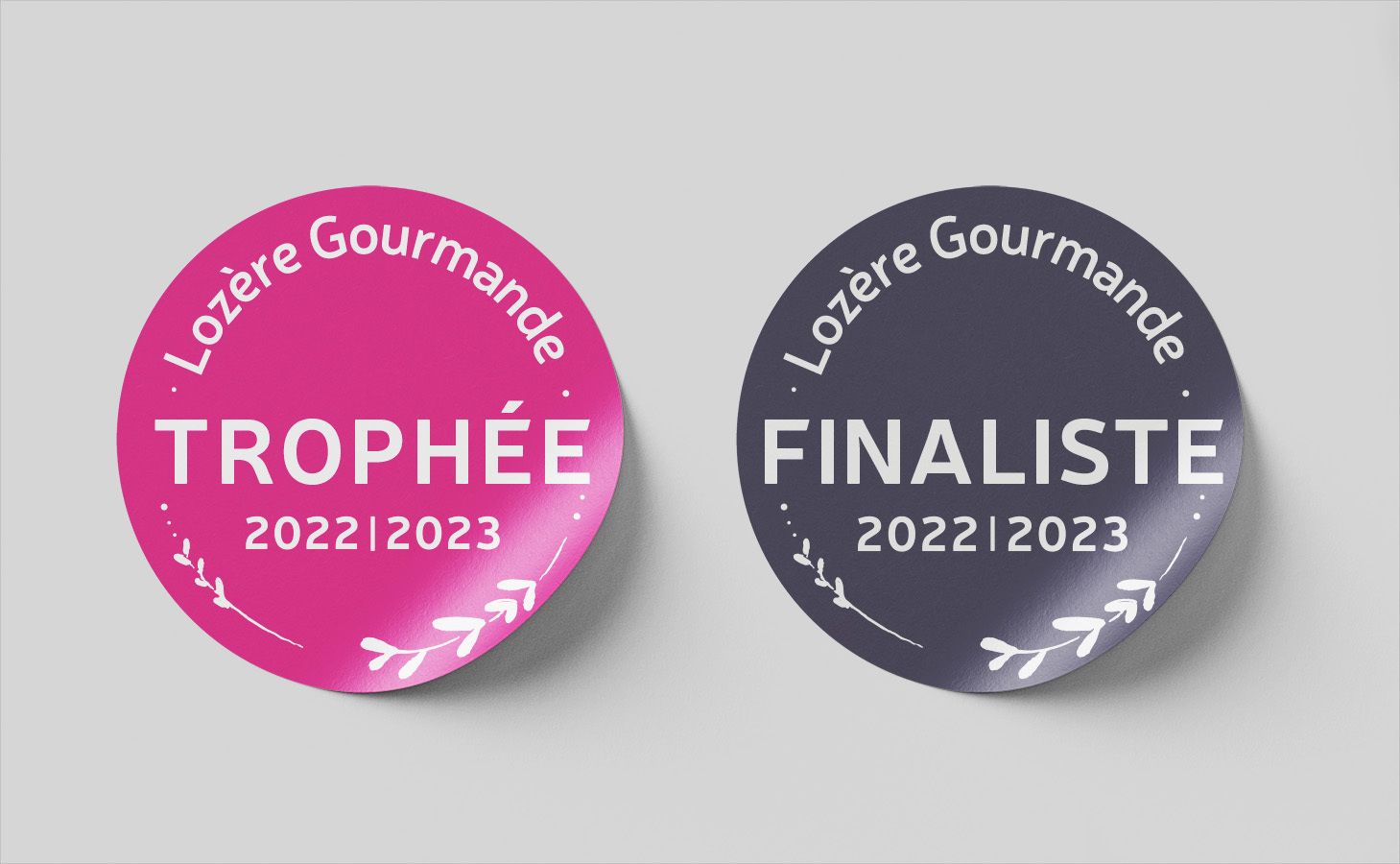 Conception d'un livret et d'adhésif pour le concours Lozère Gourmande