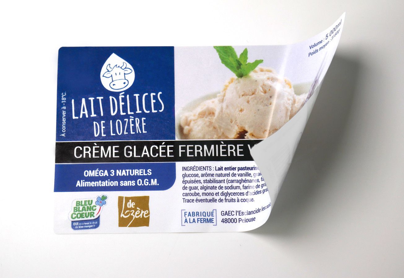 Packaging et maquette pour Lait délices de Lozère