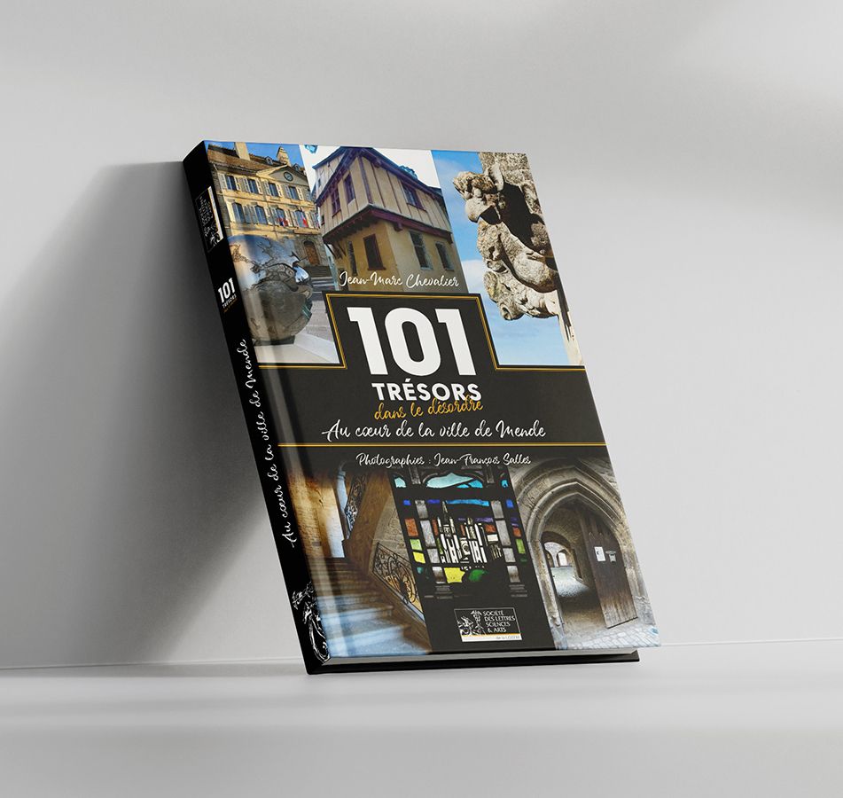 Conception du livre "101 trésors de la ville de Mende"