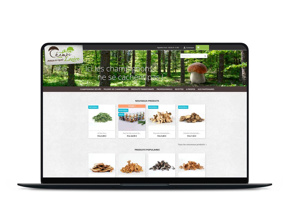 Création d'un site internet pour Champi Lozère
