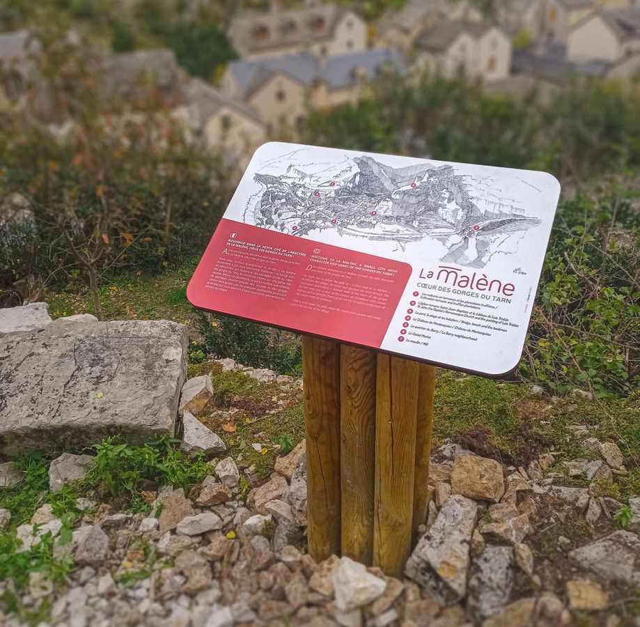 Conception de panneaux pour la mairie de la Malène