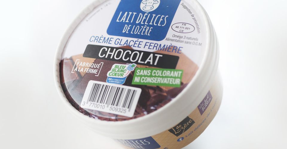 Packaging et maquette pour Lait délices de Lozère