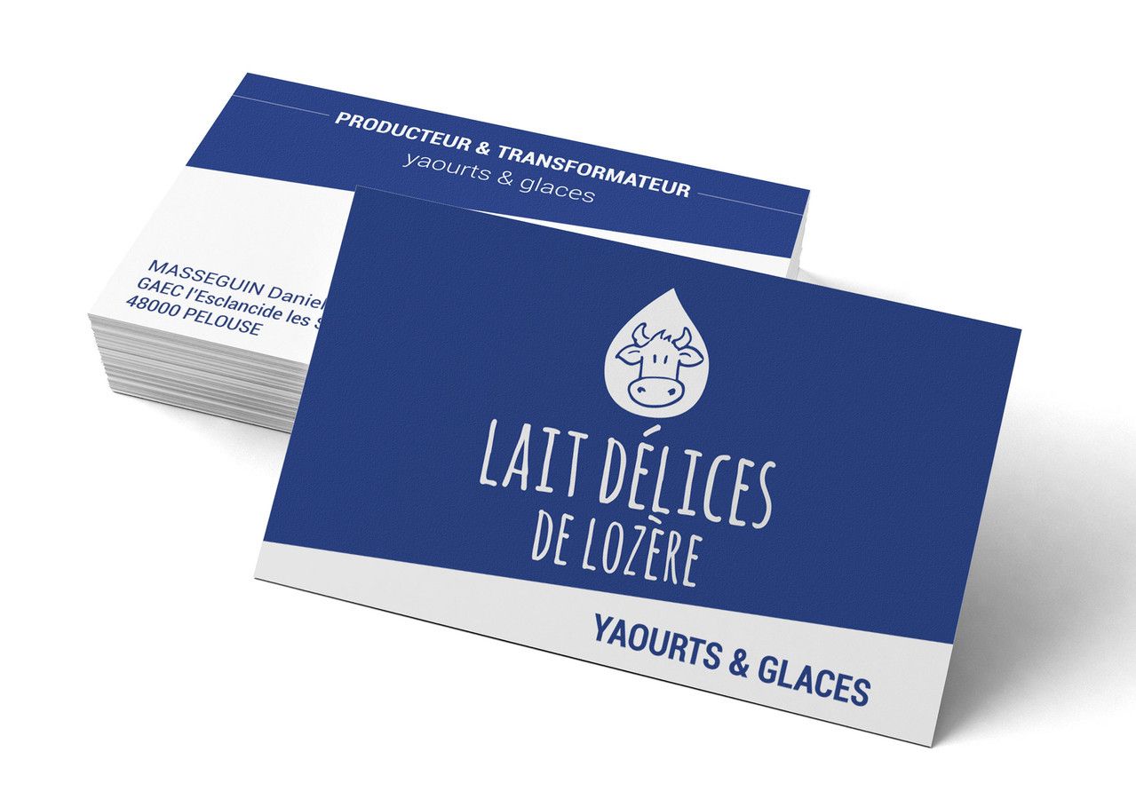 Packaging et maquette pour Lait délices de Lozère
