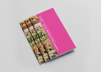 Conception d'un livret et d'adhésif pour le concours Lozère Gourmande