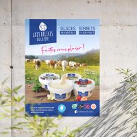 Création d'une affiche pour petits pots de lgace