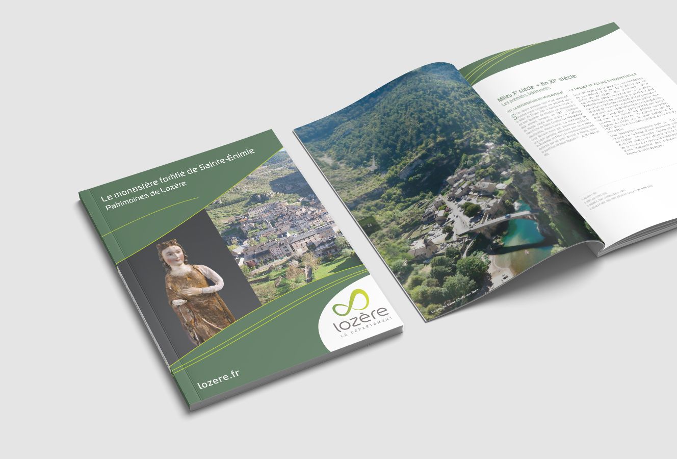Conception d'un livre sur le patrimoine de Lozère