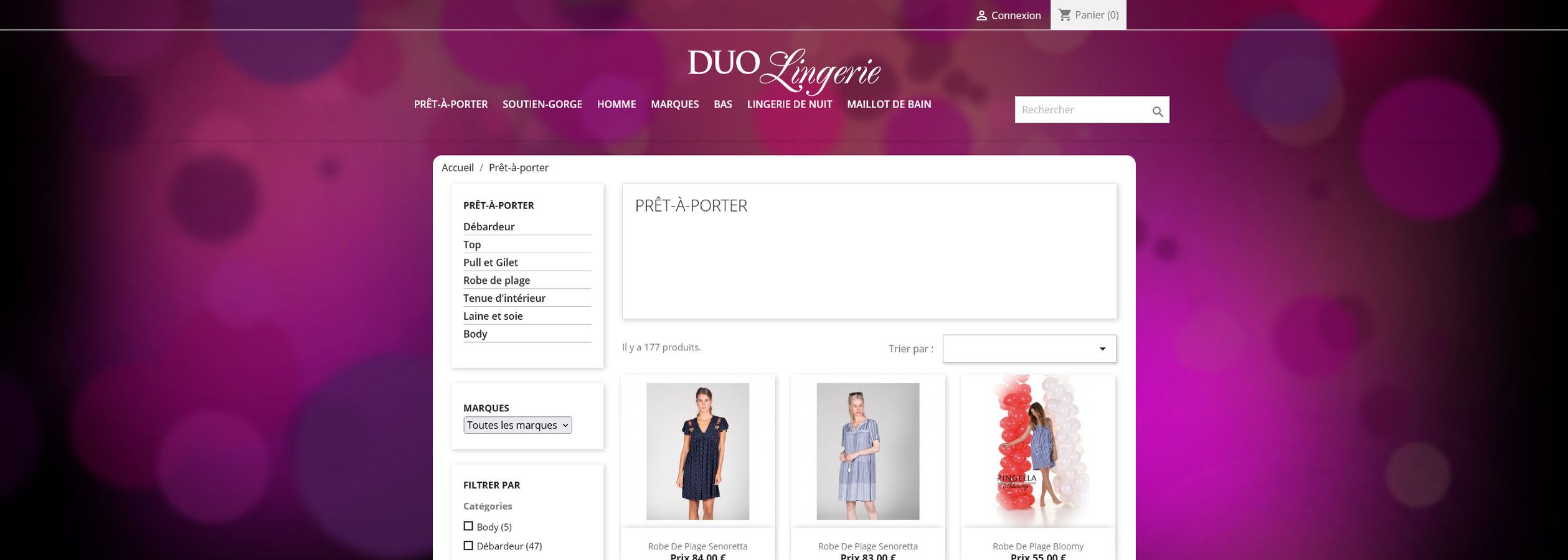Conception d'un site internet pour Duo Lingerie