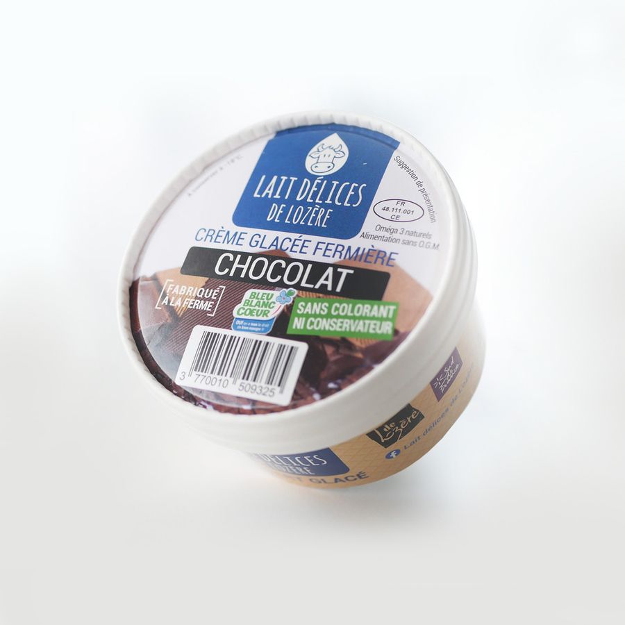Packaging et maquette pour Lait délices de Lozère