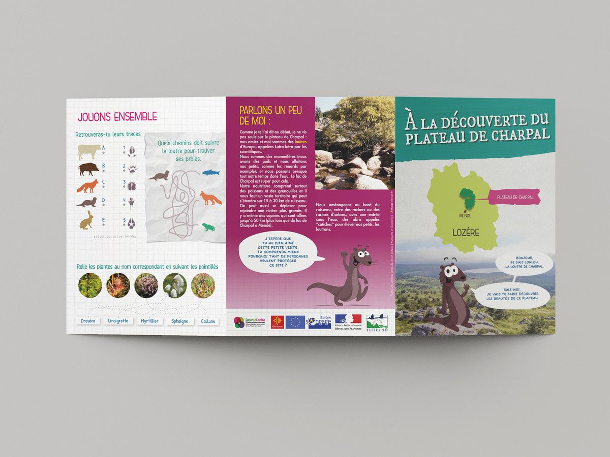 Conception d'un dépliant et illustration pour natura 2000
