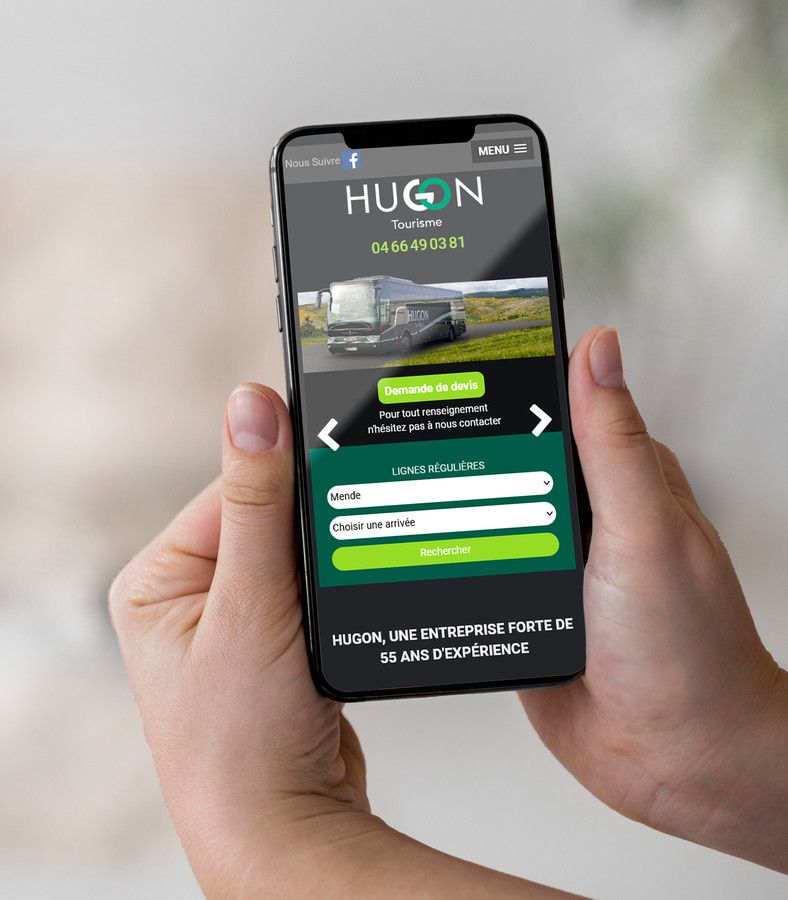 Conception du site internet Hugon Tourisme