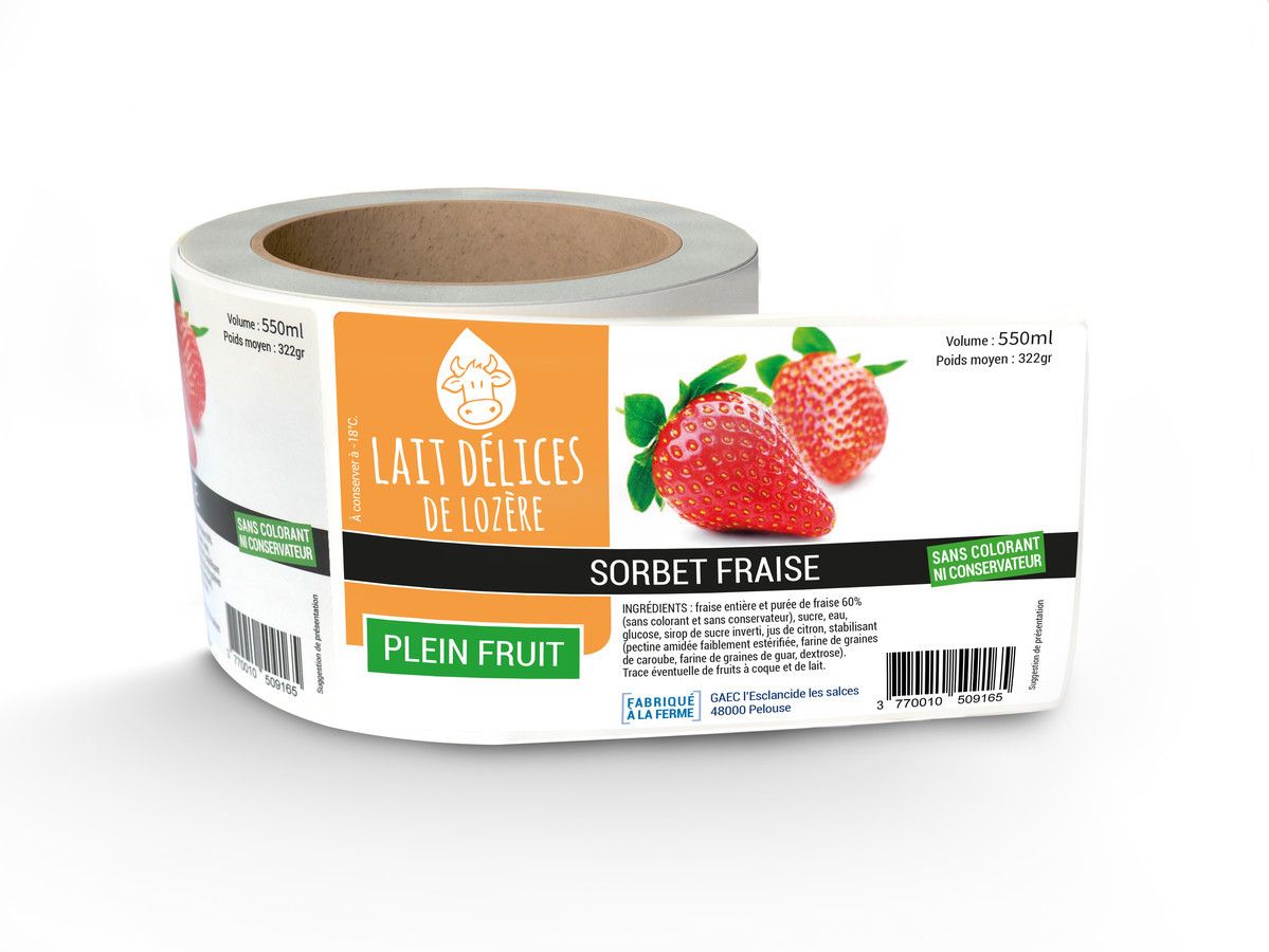 Packaging et maquette pour Lait délices de Lozère