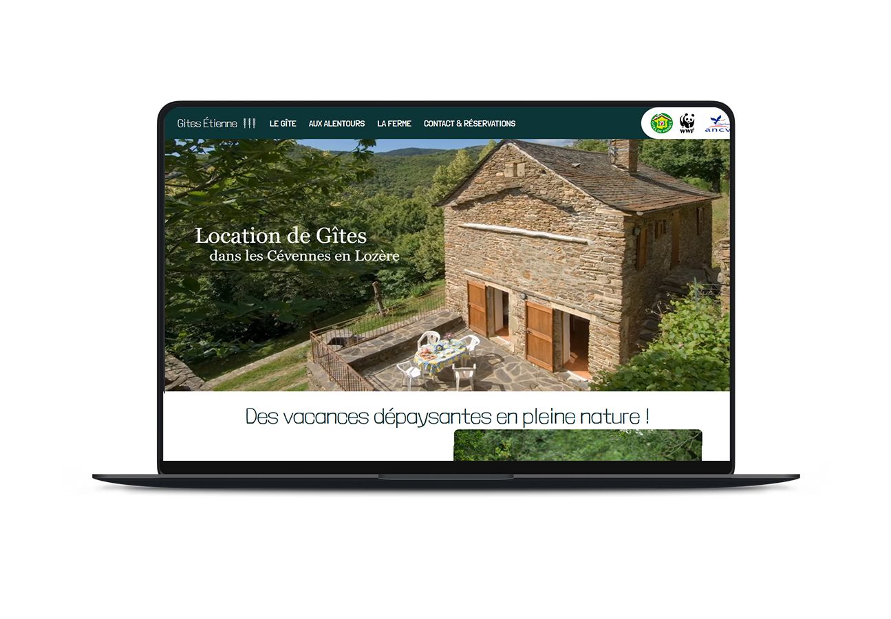 Conception d'un site web pour Gîtes dans les Cévennes