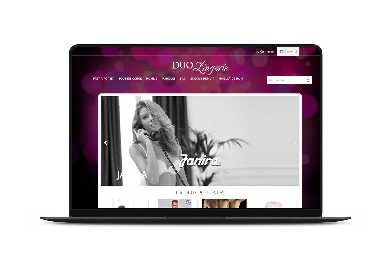 Conception d'un site internet pour Duo Lingerie