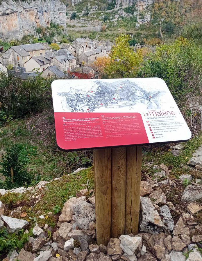 Conception de panneaux pour la mairie de la Malène