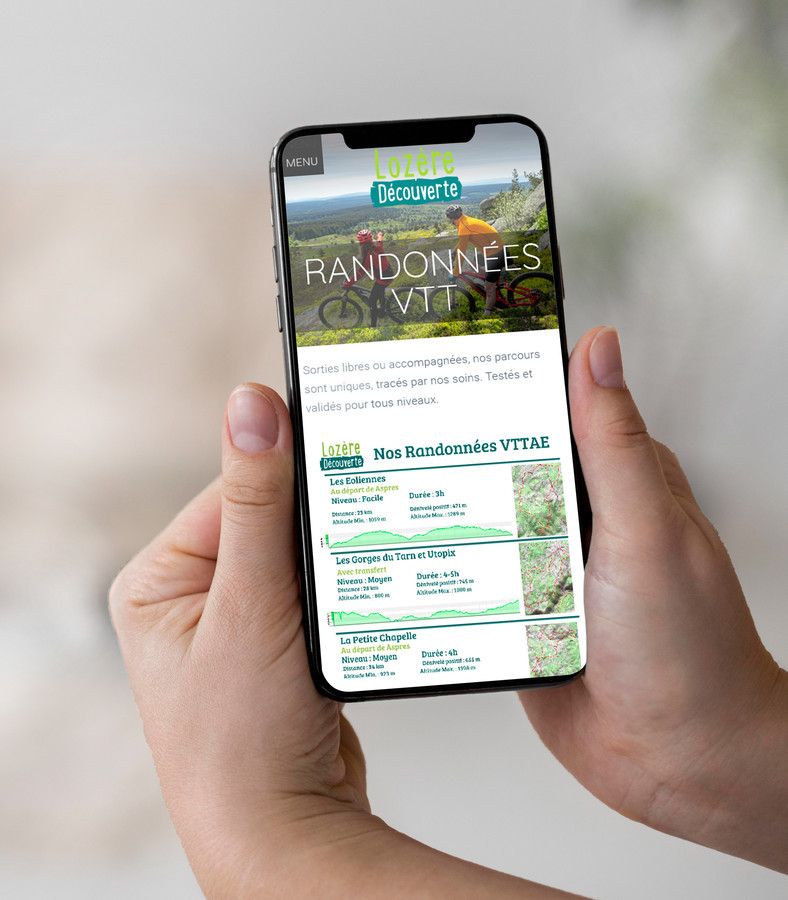 Conception d'un site internet pour Lozère Découverte